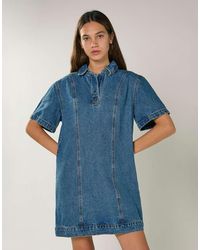 Glamorous - Denim Mini Dress - Lyst