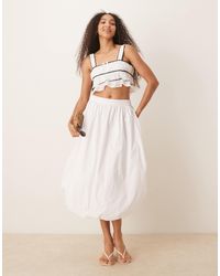 Jdy - Bubble Hem Midi Skirt - Lyst