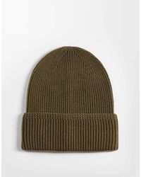 ASOS - Knitted Pattern Edge Ribbed Beanie - Lyst