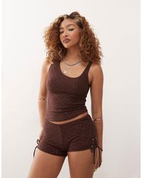 Motel - Fukama Stretch Broderie Vest Top - Lyst