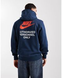 Nike - Hoodie Met Grafische Swoosh Print Op De Achterkant - Lyst
