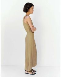 Pull&Bear - Gathered Knot Midi Dress - Lyst