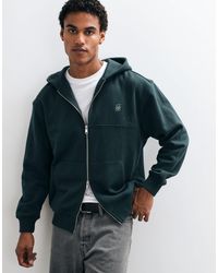 Threadbare - Sweat à capuche zippé coupe décontractée sauge - Lyst