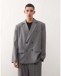 Reclaimed Vintage - Oversized Boxy Double Breasted Dad Blazer - Lyst