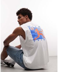 ASOS - Oversized Tank With Miami Tennis Graphic - Lyst