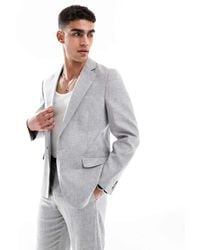 ASOS - Slim Summer Suit Jacket With Linen Cotton - Lyst