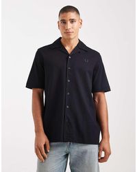 Fred Perry - Revere Collar Short Sleeve Shirt - Lyst
