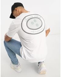 Only & Sons - Camiseta blanca extragrande con estampado "tennis club" en la espalda - Lyst