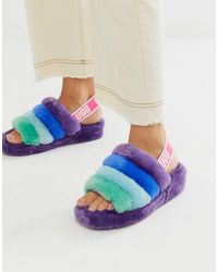 UGG Фиолетовые Сандалии С Разноцветными Элементами Pride Fluff Yeah-мульти - Пурпурный