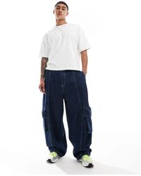 ASOS - Oversized Balloon Jeans With Cargo Pockets - Lyst