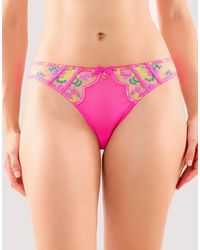 Playful Promises - Thea Neon Baroque Embroidery Brief - Lyst