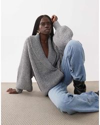 ASOS - Shawl Collar Oversized Cardigan - Lyst