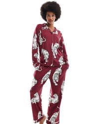 Chelsea Peers - Chelsea Peers Exclusive Tall Long Sleeve And Trouser Poly Pyjama Set - Lyst