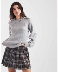 ASOS - Stuffed Neck Trim Rib Detail Jumper - Lyst