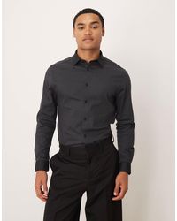 ASOS - Slim Fit Smart Shirt With Texture - Lyst