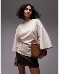 & Other Stories - Oversized T-Shirt Met Korte Mouwen En Korsettaille - Lyst