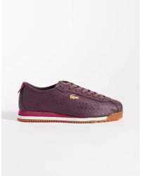 Lacoste - Club-low Gumsole Gold Accent Trainer - Lyst