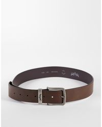 Levi's - Leren Riem Van 40Mm Met Twee Parden-Logo Op Riemhouder - Lyst