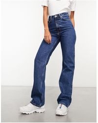 Weekday - Rowe - jeans dritti regular fit nobel a vita super alta - Lyst