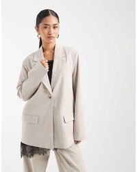 Object - Oversized Getailleerde Blazer - Lyst