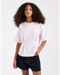 Pieces - Cinched Waist T-Shirt - Lyst