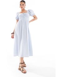 New Look - – gesmoktes midikleid - Lyst