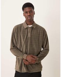 ASOS - Heavyweight Oversized Long Sleeve Polo - Lyst