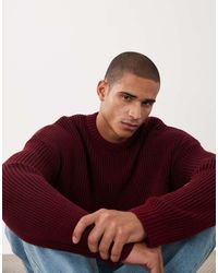 ASOS - Oversized Knitted Ribbed Jumper - Lyst