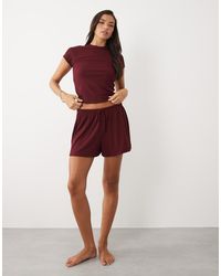 ASOS - Mix & Match Lounge Ribbed Pyjama Shorts - Lyst