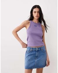 HUGO - Hugo Galanie Denim Mini Skirt - Lyst