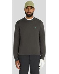 Lyle & Scott - Mid Knits Golf Polyblend Crew Neck Pullover - Lyst