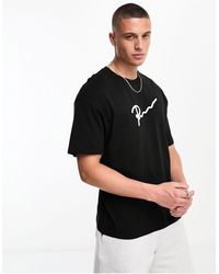 Jack & Jones - Premium - t-shirt oversize nera con stampa del logo - Lyst