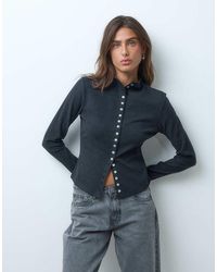 ASOS - Supersoft Button Down Top - Lyst