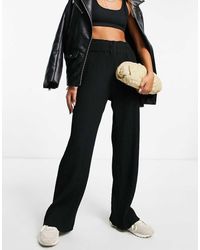 Y.A.S - High Waisted Wide Leg Plisse Trousers - Lyst