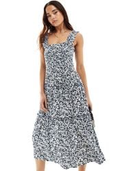 Vero Moda - Shirred Cami Midi Dress - Lyst