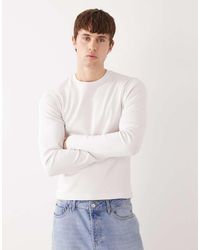 Weekday - Slim Fit Rib Long Sleeve T-shirt - Lyst