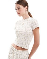 ASOS - – mix and match – pyjama-t-shirt und scrunchie mit rodeo-print - Lyst