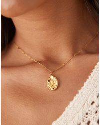 ASOS - Collar Con Diseño De Cadena De Esferas Y Colgante Plano Efecto Fundido De Acero Inoxidable Resistente Al Agua De - Lyst