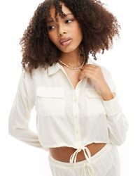 ASOS - Utility Detail Cropped Co-ord Shirt - Lyst