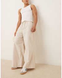 ASOS - Super baggy Linen Blend Trousers - Lyst