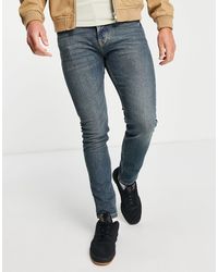 TOPMAN – eng geschnittene jeans mit stretchanteil - Blau