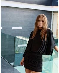 Pull&Bear - Short Dress With Draped Back - Lyst