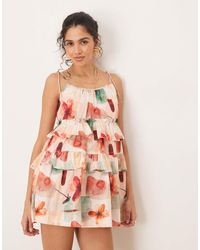 ASOS - Ruffle Tiered Mini Dress - Lyst