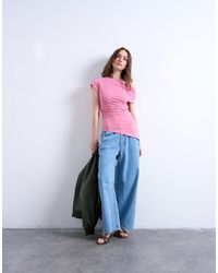 TOPSHOP - Asymmetric One Shoulder Top - Lyst