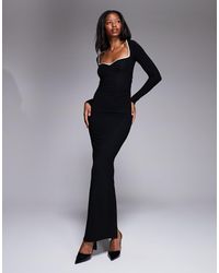 Oh Polly - Ginette Modal Contrast Trim Maxi Dress - Lyst