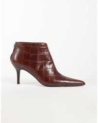 ASOS - River Premium Leather Pointed Heeled Ankle Boot - Lyst