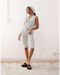 Reclaimed (vintage) - Polka Dot Print Capri Trouser Co-ord - Lyst
