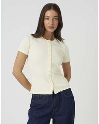 Brave Soul - Cotton Rich Short Sleeve Button Down Top - Lyst