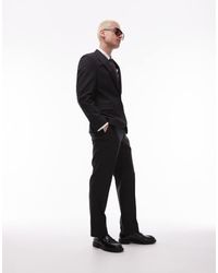 TOPMAN - Pantaloni Da Abito Neri Slim - Lyst