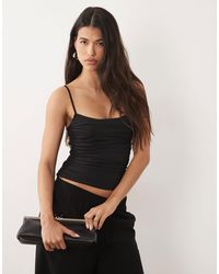 ASOS - Polyamide Double Layer Cami Top With Mesh Contrast - Lyst